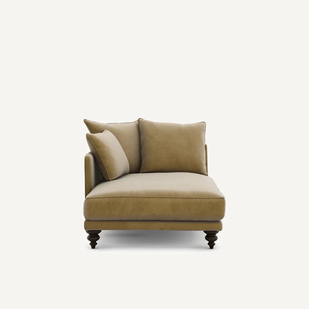 Longchair in fluweel, Lazare