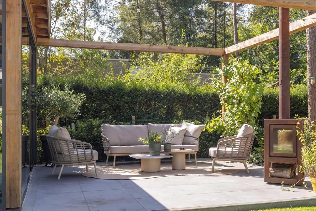 Taste by 4 Seasons Puglia loungeset latte Loungeset   taupe weerbestendig