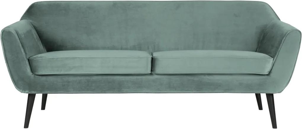 Woood Rocco sofa 187 cm fluweel mint - Katoen polyester - Woood - Industrieel & robuust