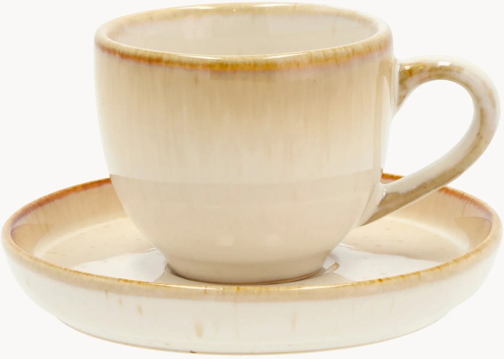 Espressokopjes Gastro met schoteltjes, 2-delig