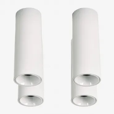 Pack Van 4 Ronde Led-opbouwplafondlampen Ø7,2 Cm Voor Buiten In Aluminium Luisiana Wit & Neutraal Wit 3500k & 10 W & 23º - Sklum