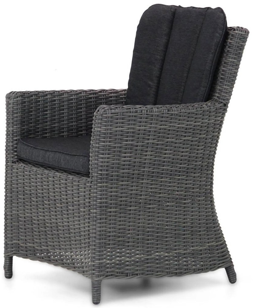 Tuinset 6 personen 240 cm Wicker Zwart Garden Collections Venerdi/Boston