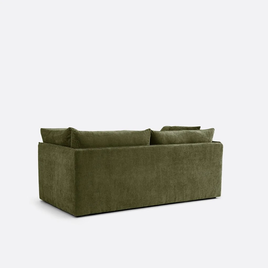 Bank 3-zit, getexureerd dik fluweel, Malo