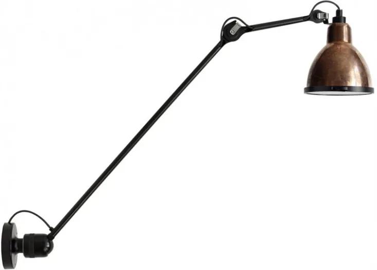DCW éditions Lampe Gras N304 XL 75 Outdoor Seaside wandlamp black koper witte binnenkant