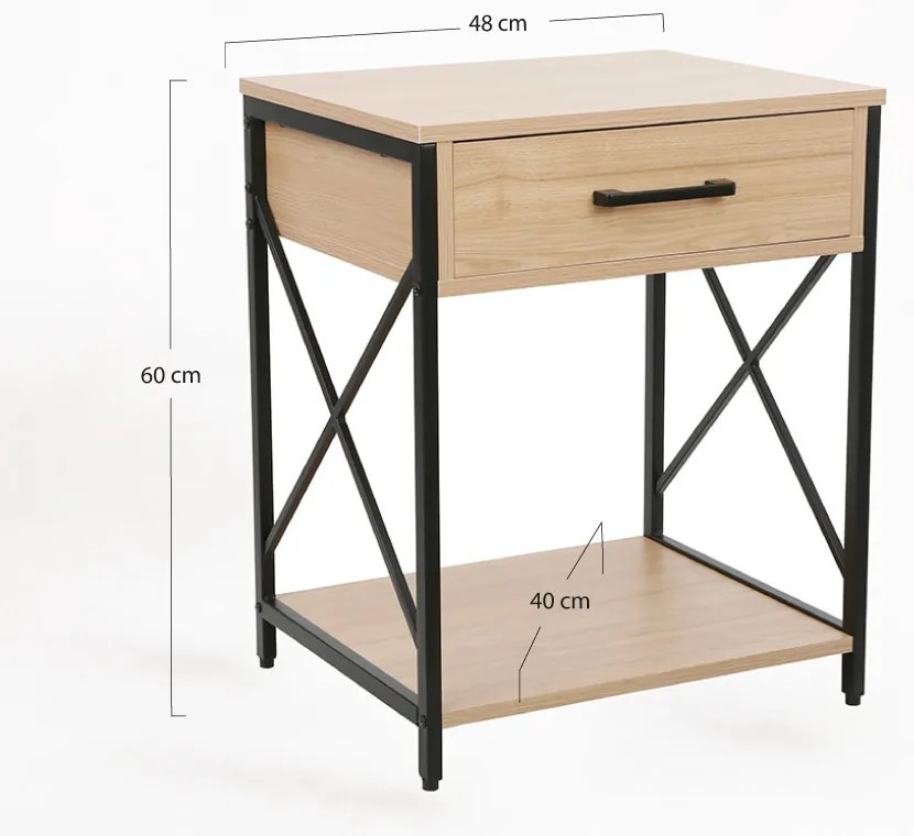 Lesly nachtkastje met lade