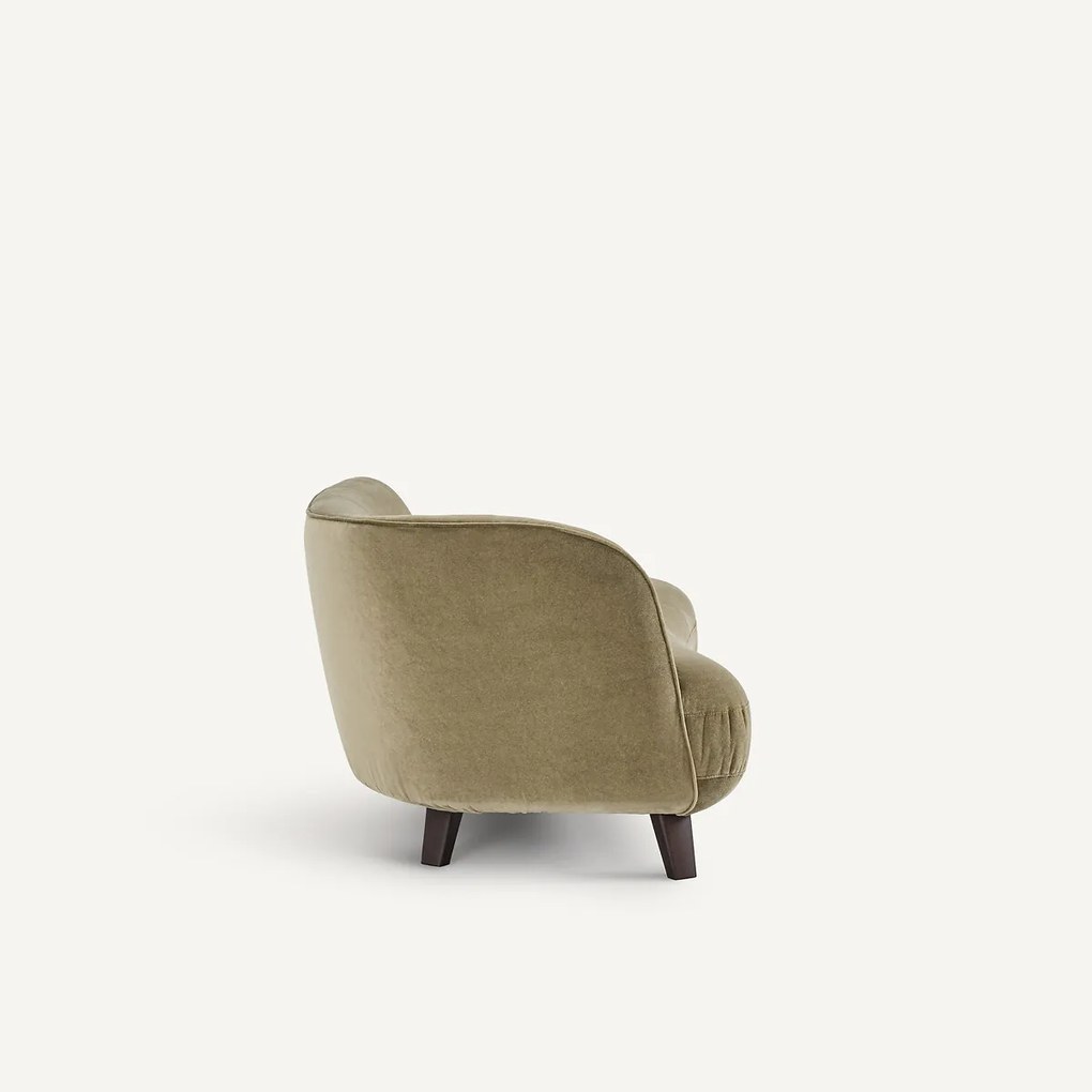 Dormeuse in linnen fluweel, Rosebury, ontwerp door Emmanuel Gallina