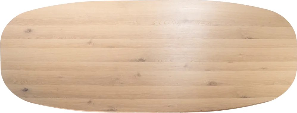 Eettafel Deens Ovaal Eiken Fineer 300 Cm - 300 X 110cm.