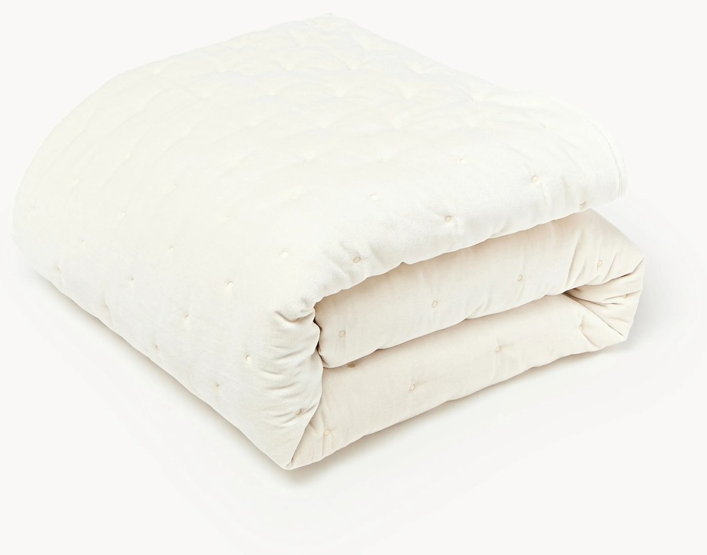 Fluwelen gewatteerde bedsprei Cheryl