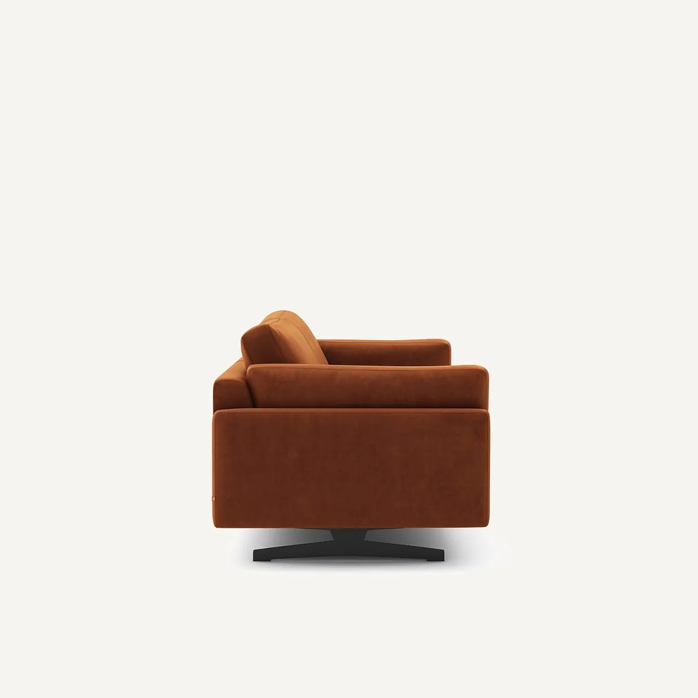 Bank in fluweel, 2-zit, César