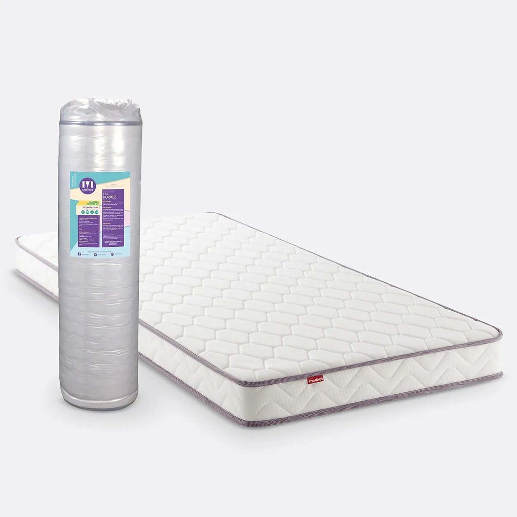 Matras tiener mousse, opgerold geleverd, Positive Lit