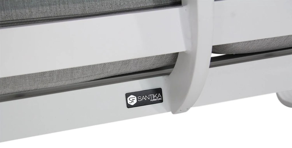 Santika Furniture Santika Sovita Open Bank Links - Quick Dry Foam Aluminium Wit