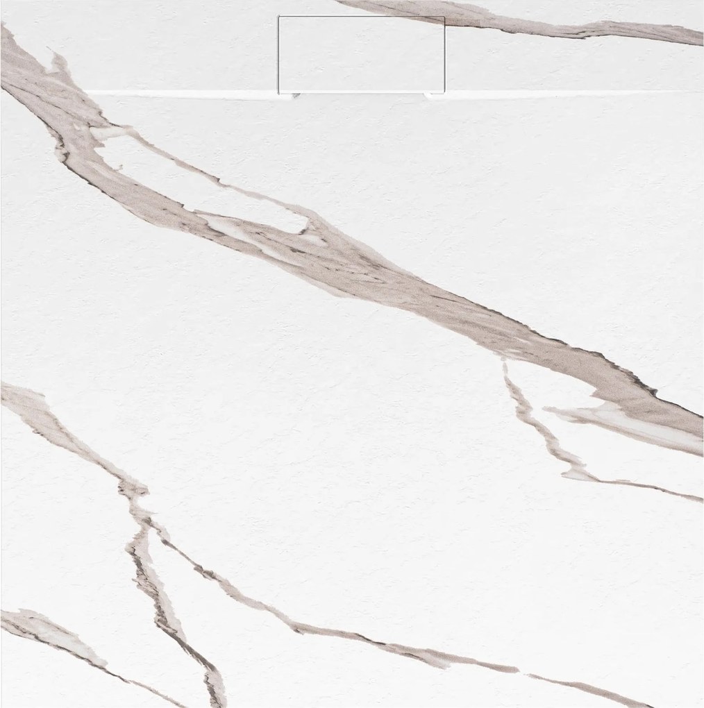 Douchebak Rea Bazalt CARRARA WHITE 90x90