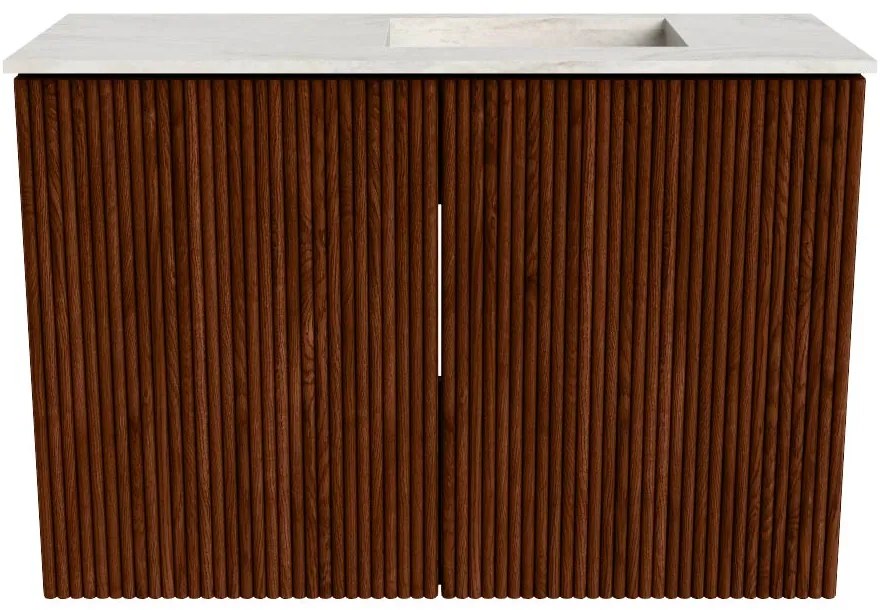 Mondiaz Joya DLux 60cm toiletmeubel ruby met wastafel faye rechts zonder kraangat ostra