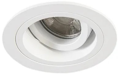 Set van 6 Inbouwspot rond wit draai- en kantelbaar - Chuck