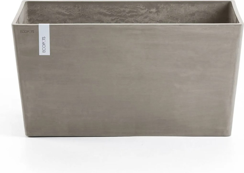 Ecopots bloempot Paris 80  - Rechthoekig - Taupe - 80,3 x 38 x H40,5 cm