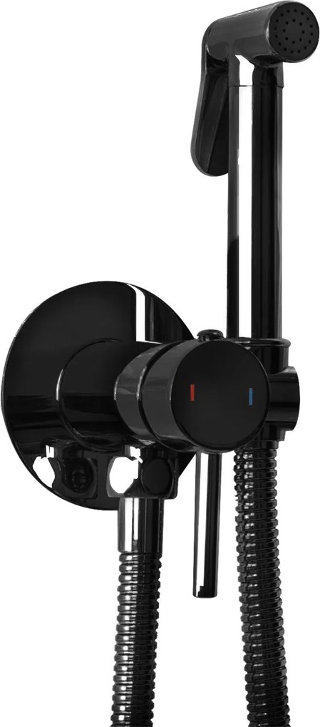 Inbouw Bidetmengkraan Rea Lungo Loop Black Metalic