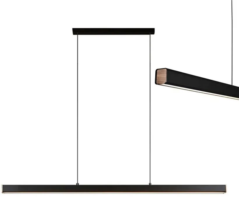 Hangende plafondlamp APP1448-CP BLACK 100cm