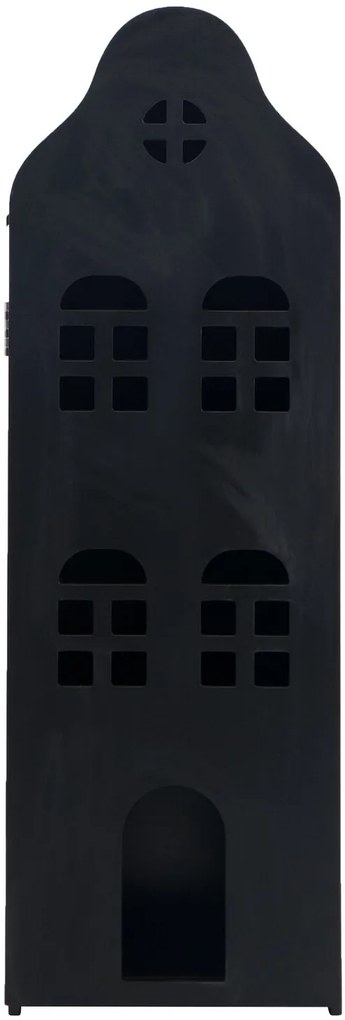 HEMA Grachtenpand Hout Zwart Krijtbord 24.5x25x75