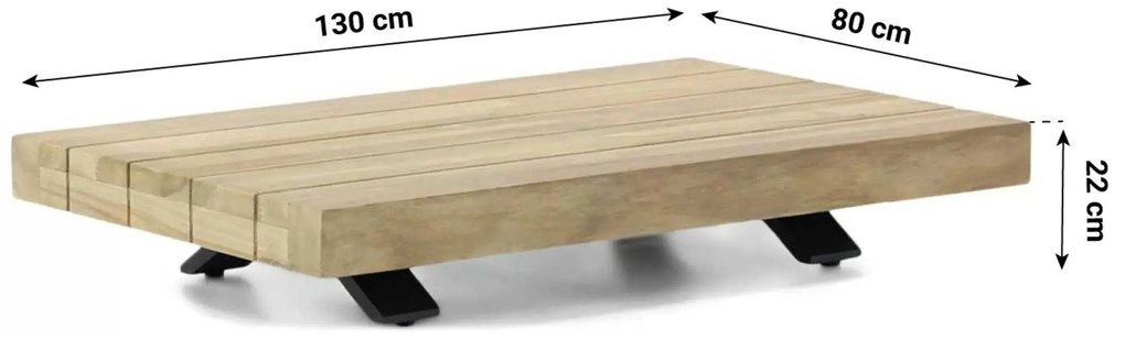 Hoek loungeset 6 personen Teak Old teak greywash Santika Furniture Santika