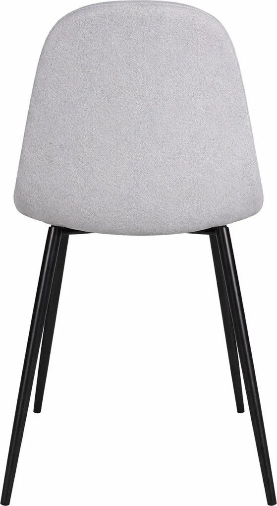 Set 4 Teok Black Stoffen Stoelen