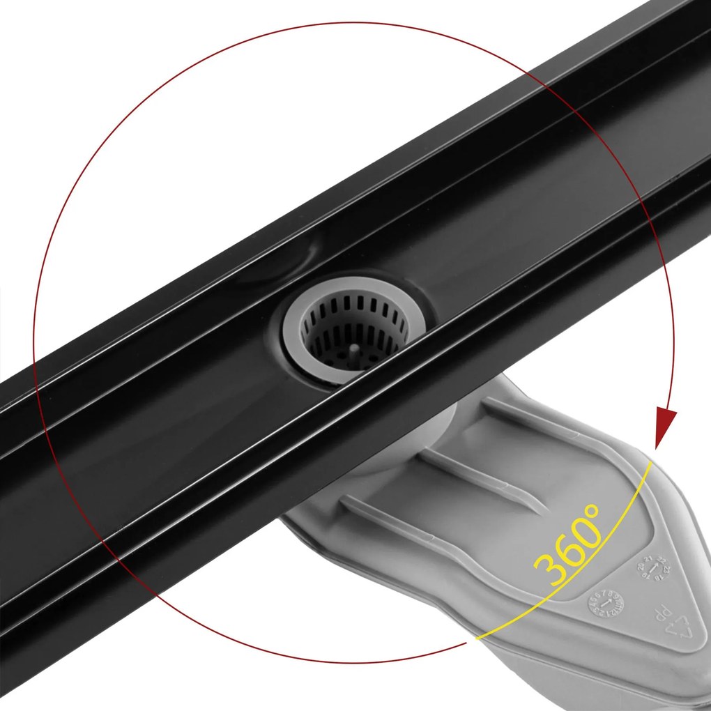 Lineaire afvoer REA Neox Superflow Black 80