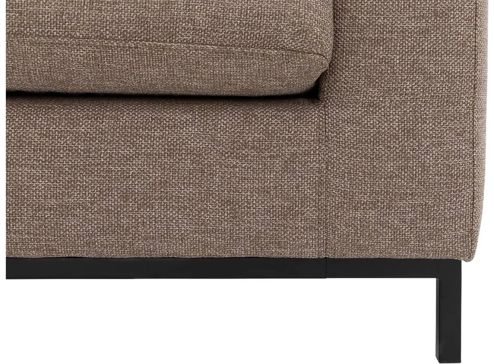 Goossens Bank Maxima bruin, stof, 3,5-zits, elegant chic