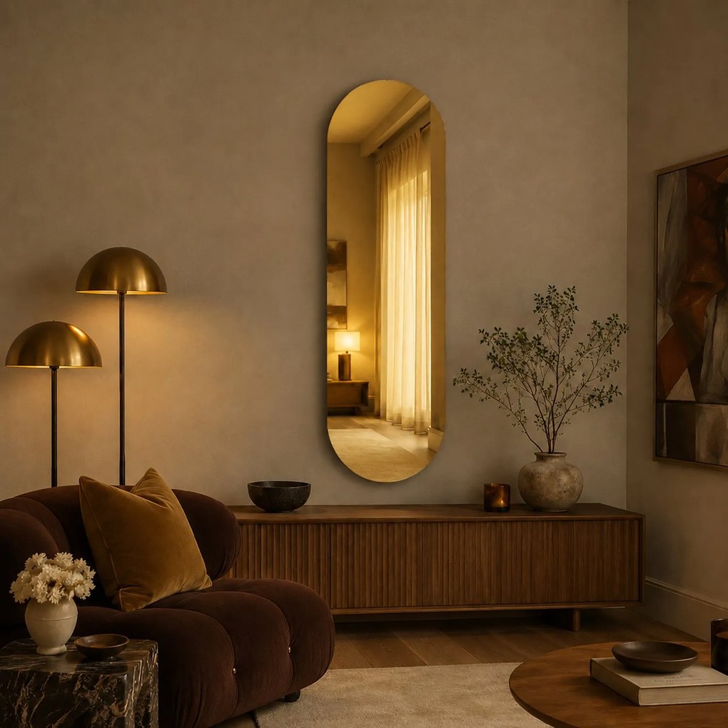 Spiegel met goudkleurig spiegelglas – Pure Collection R58