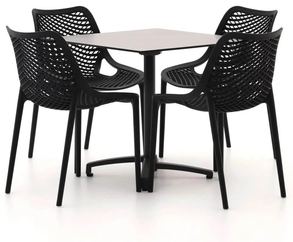 Diningset Forza  | 4 personen kunststof | Tuinset stapelbaar | 5-delig | Kees Smit Tuinmeubelen