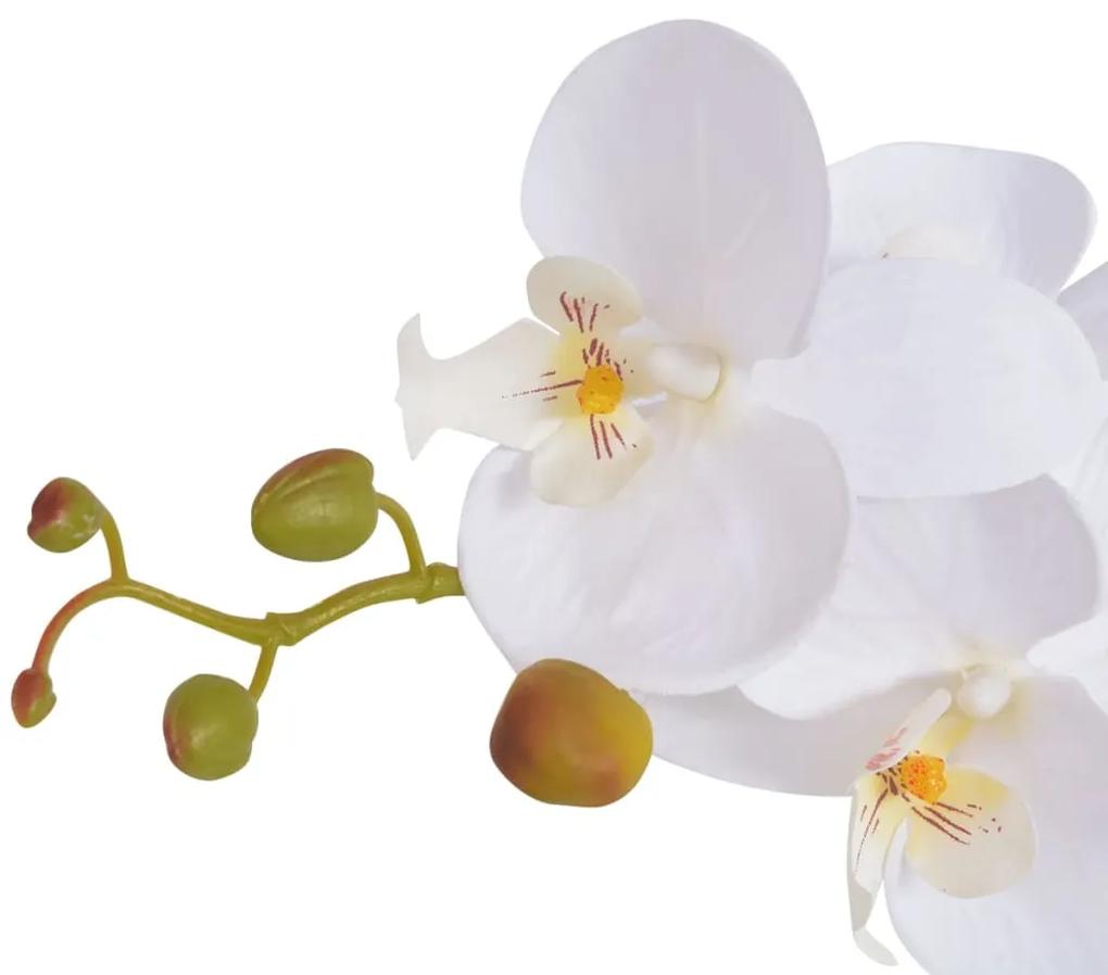 vidaXL Kunst orchidee plant met pot 65 cm wit
