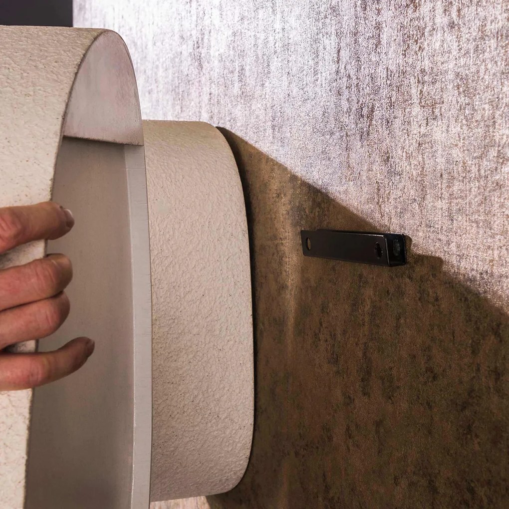 Wit Wandschap Organische Vorm - 42x21x45cm.