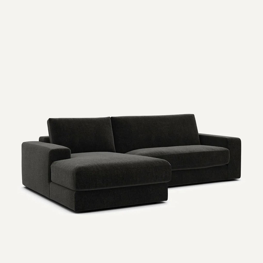 Hoekbank, chenille fluweel, Skander