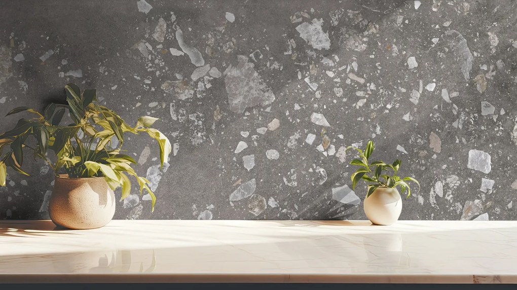 Navale Colmey vloertegel terrazzo 60x120cm donkergrijs gerectificeerd