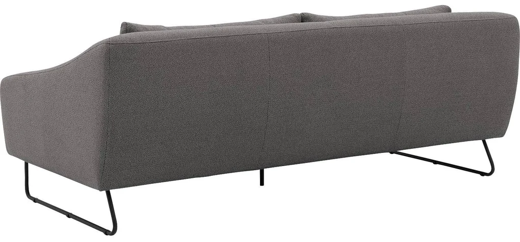 Goossens Excellent Bank Gs-2105 grijs, stof, 3-zits, elegant chic