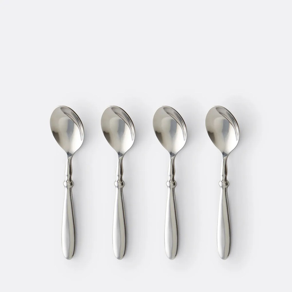 Set van 4 koffielepels inox, Rakinen