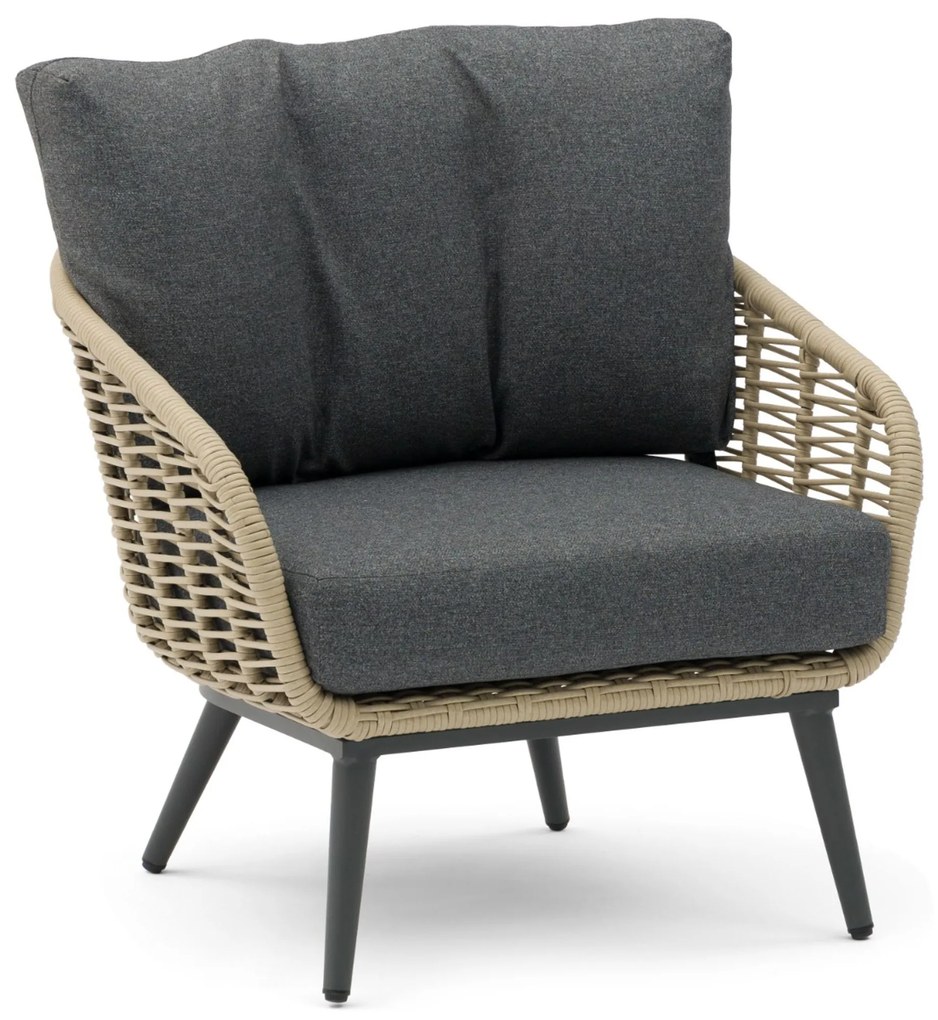Stoel en Bank Loungeset 5 personen Aluminium/rope Grijs Coco Vinci/Toscane