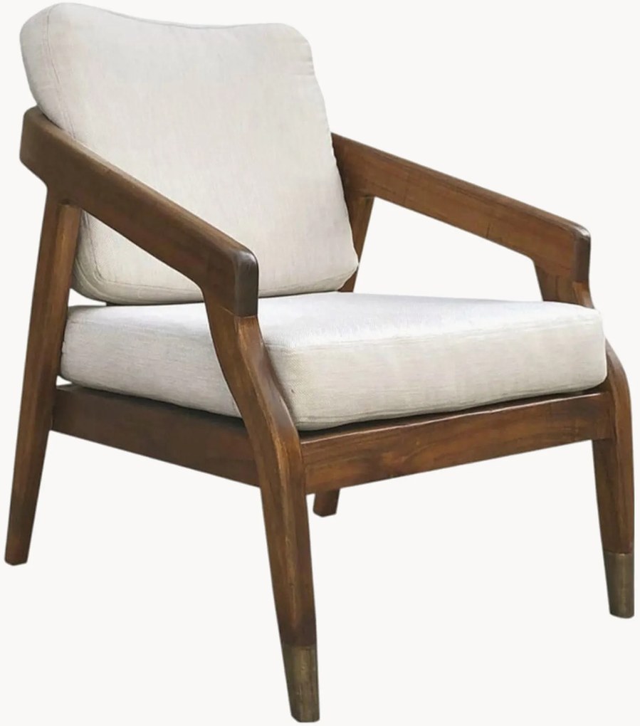 Gestoffeerde Mindi houten fauteuil Mona