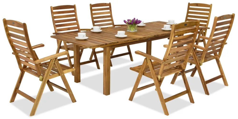 Tuinmeubelen van hout Dżakarta/Bombaj 6 Garden Point