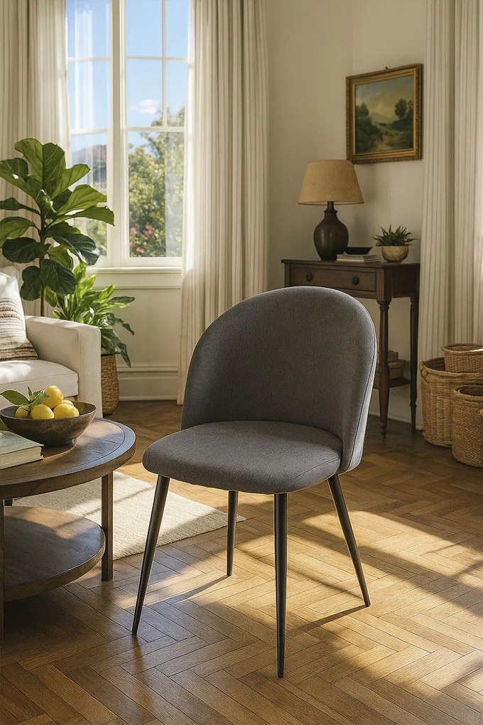 Stoel Black Vint Stof