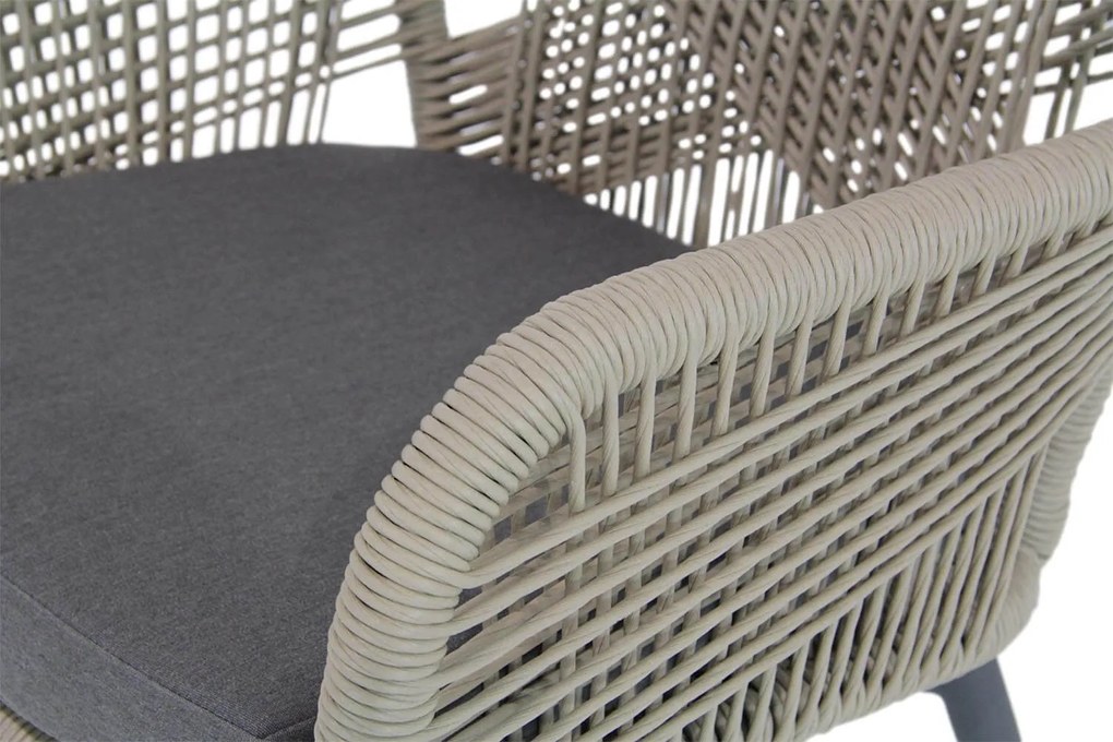 Tuinset 4 personen 180 cm Aluminium/wicker Taupe Lifestyle Garden Furniture Advance/Vienna