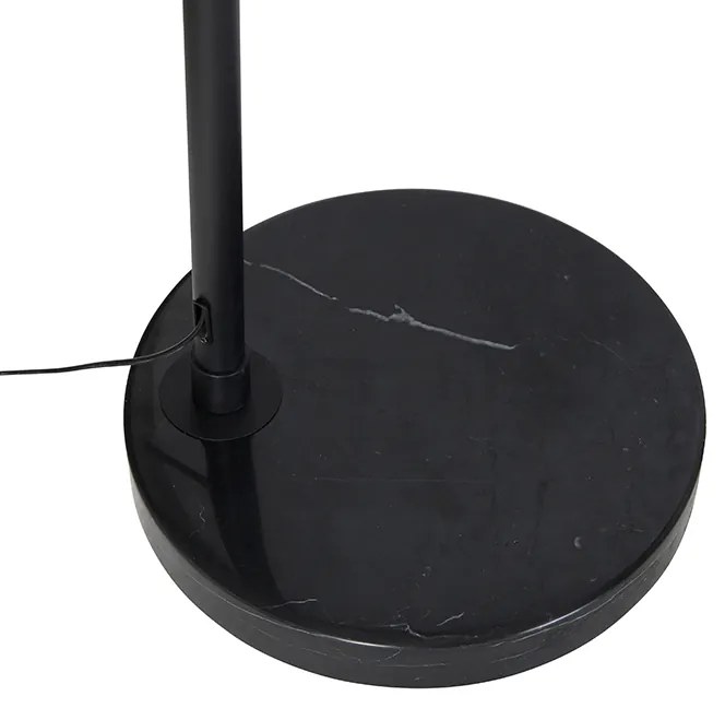 Moderne booglamp zwart met wit verstelbaar - XXL