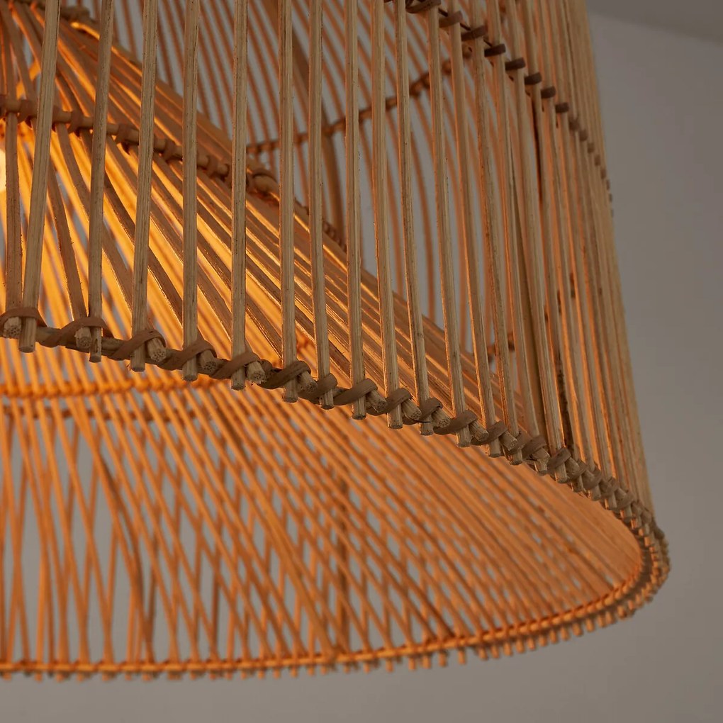 Hanglamp in gevlochten rotan, Kaptilo