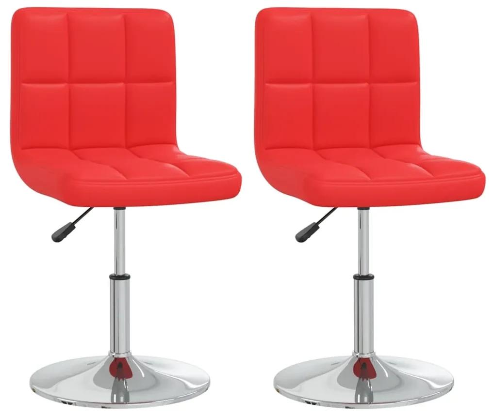 vidaXL Eetkamerstoelen 2 st kunstleer rood