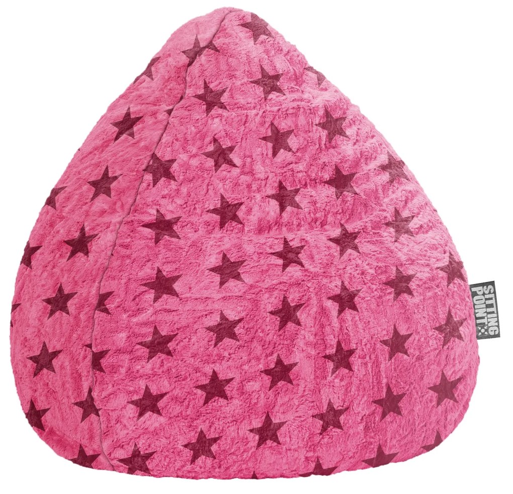 Kinder Zitzak BeanBag Fluffy Stars L - Roze