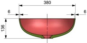 Plieger Round waskom 38x13,6cm mat zwart