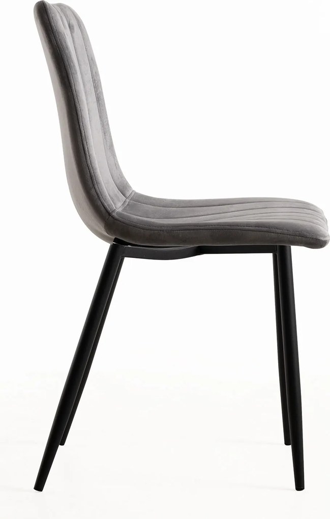 Set 4 Fluwelen Liny Stoelen