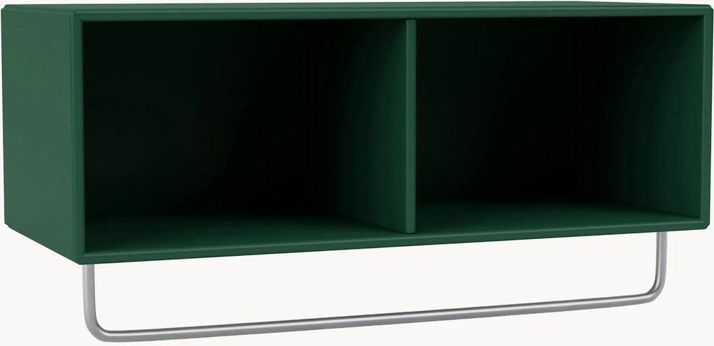 Houten wandplank Coat met kledingrek
