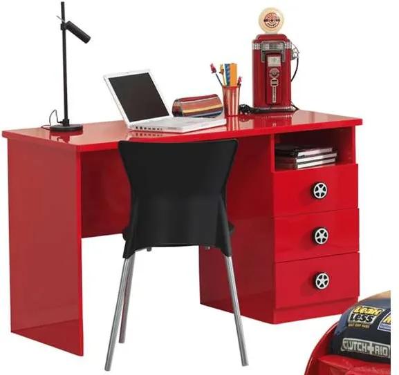 Vipack bureau Monza - rood - 60x120x74 - Leen Bakker