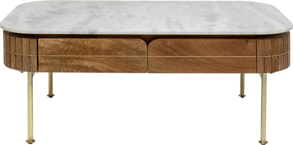 Salontafel Marmer Met Lades - 110 X 60cm.