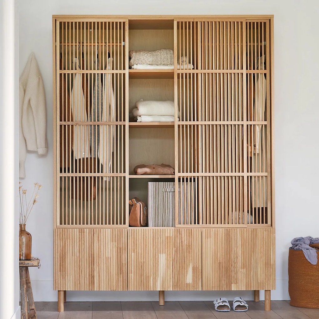 Kast van eikenhout en fineer, 6 deuren, Bilbao