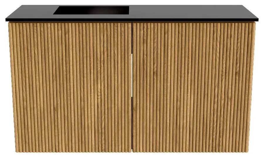 Mondiaz Joya 70cm toiletmeubel oak met wastafel faye links zonder kraangat urban
